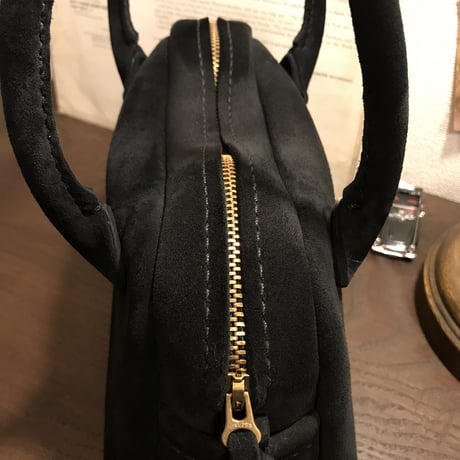 Handbag 303. mini (Black/suede/kudu)Lot#120 エハラ様オーダー出品