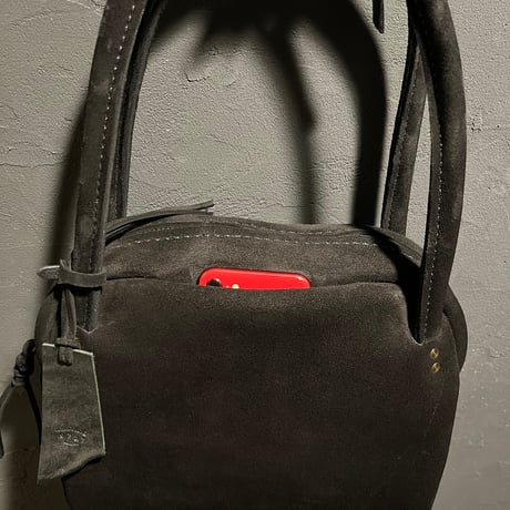 Hand/Shoulderbag 303.(Black/suede/kudu)Lot#327-048 akko様オーダー出品