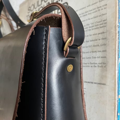 クロムエクセルレザー クラッチショルダーバッグ Clutch Shoulderbag(Black/Chromexcel)Lot#321