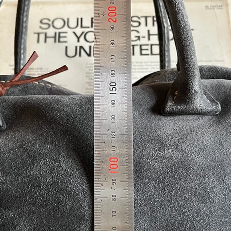 Handbag(gray/suede/kudu)Lot#079