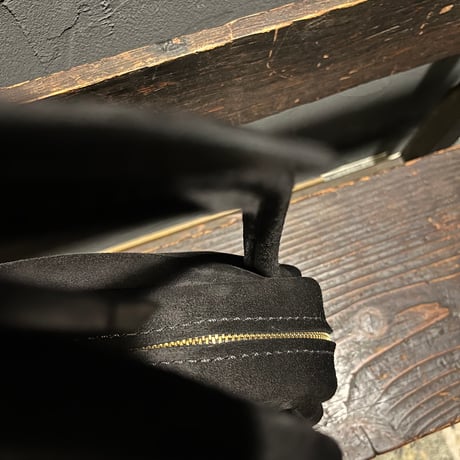 Hand/Shoulderbag 303.(Black/suede/kudu)Lot#327-048 akko様オーダー出品