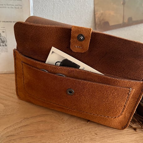 kudu革長財布　Long Wallet (autumn spice/suede/kudu)Lot#318/Lot#352set