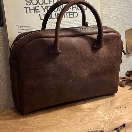本革ハンドバッグ　プエブロレザーバッグ　Handbag(Castano/Pueblo)Lot#250