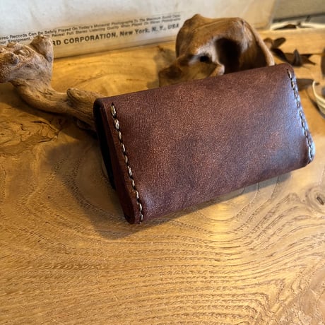 手作りだからこのフォルム♪ 一点限り リップケース 名刺入れ Business card case(tabacco/pueblo)Lot#--- 03