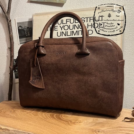 本革ハンドバッグ　プエブロレザーバッグ　Handbag(Castano/Pueblo)Lot#250