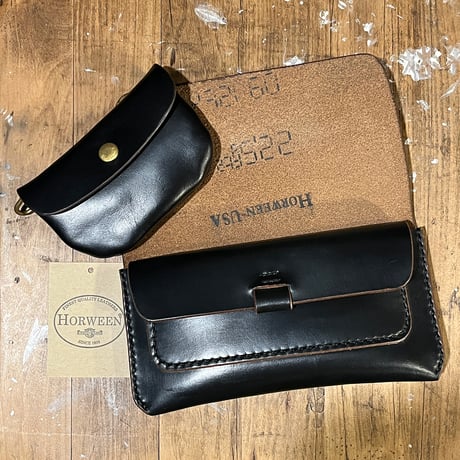 クロムエクセル長財布 Horweenスタンプ付き！(Chromexcel/black/Horween)Lot#319