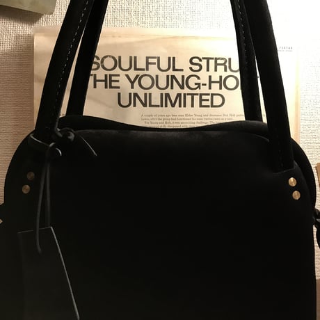 Shoulderbag 303. (Black/suede/kudu)Lot#138 サイトウ様オーダー出品