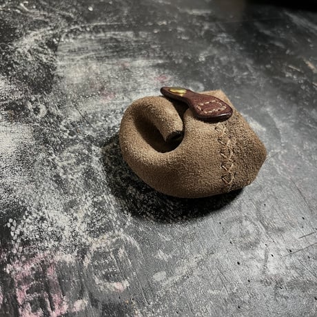 ムギュッとコインケース(stone/suede/kudu)#07