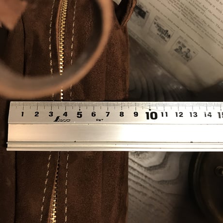 kudu革ショルダーバッグ　kudu革セミショルダー　kudu革バッグ 　チョコレート色のバッグ　Lot#151
