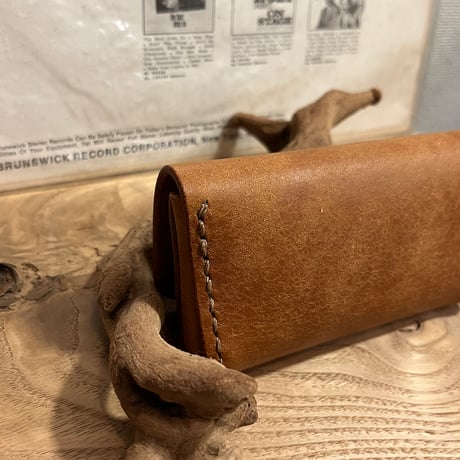 プエブロレザー名刺入れ　プエブロレザーケース　プエブロレザーコニャック　一点物 03