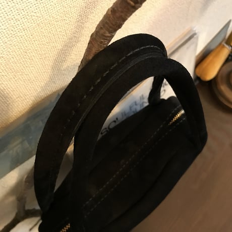 Shoulderbag 303. (Black/suede/kudu)Lot#138 サイトウ様オーダー出品