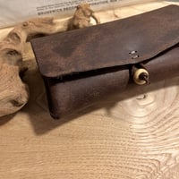 プエブロレザー財布　プエブロ財布　プエブロレザーで作った財布　プエブロレザーコンパクト財布／Lot#210