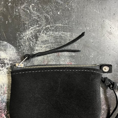 middle pouch (kudu/suede/black)#159/結衣様オーダー出品