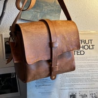本革ショルダーバッグ　プエブロレザーバッグ　Shoulderbag medium(Cognac/Pueblo)Lot#252 オーダー制作