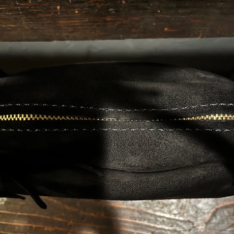 Hand/Shoulderbag 303.(Black/suede/kudu)Lot#327-048 akko様オーダー出品