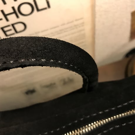 Handbag Square／2Wayバッグ　ショルダーバッグ黒　スエードバッグ　Lot#162