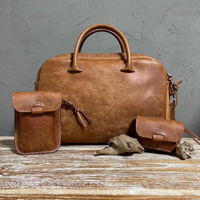 プエブロレザーバッグ プエブロレザーハンドバッグ Handbag(Cognac