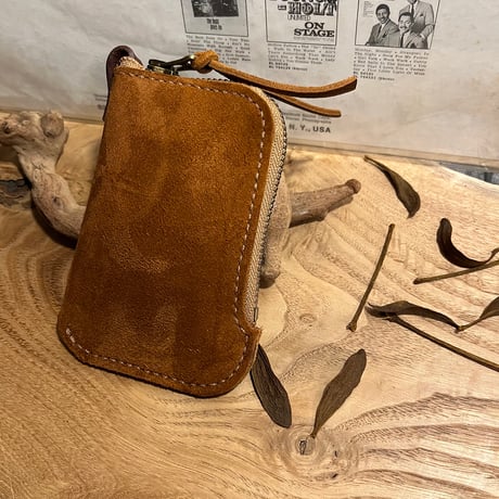 シンプルな本革長財布　kudu革財布　kudu革　kuduレザー　Lot\"261 シンプルな本革長財布 kudu革財布 kudu革 kuduレザー Lot 261