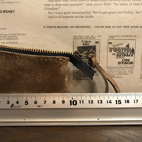 small pouch (kudu/suede/stone)#157