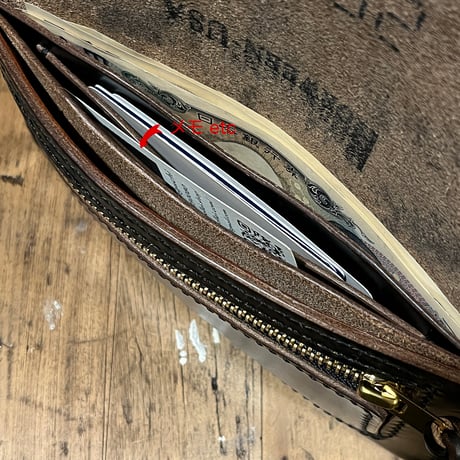 クロムエクセル長財布 Horweenスタンプ付き！(Chromexcel/black/Horween)Lot#373