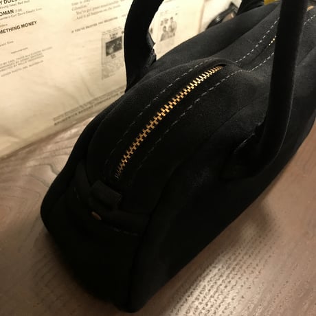 Handbag 303. mini (Black/suede/kudu)Lot#120 エハラ様オーダー出品