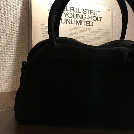Handbag 303. mini (Black/suede/kudu)Lot#120 エハラ様オーダー出品