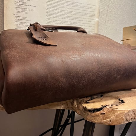 本革ハンドバッグ　プエブロレザーバッグ　Handbag(Castano/Pueblo)Lot#250