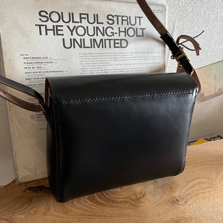 クロムエクセルレザー クラッチショルダーバッグ Clutch Shoulderbag(Black/Chromexcel)Lot#321