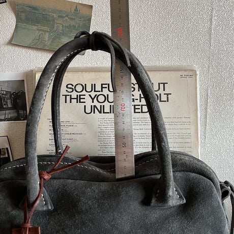 Handbag(gray/suede/kudu)Lot#079
