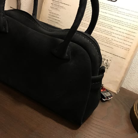 Handbag 303. mini (Black/suede/kudu)Lot#120 エハラ様オーダー出品