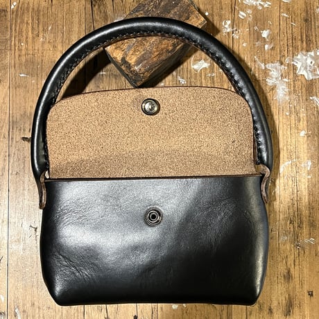 クロムエクセル ミニマルポコッシュ (Chromexcel/black/Horween)Lot#367 理英子様オーダー出品