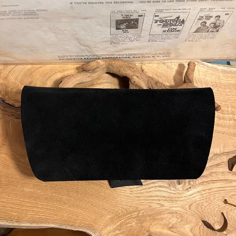 kudu革長財布　Long Wallet (black/suede/kudu)Lot#280
