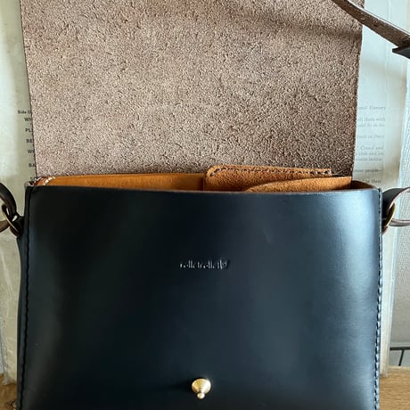 クロムエクセルレザー クラッチショルダーバッグ Clutch Shoulderbag(Black/Chromexcel)Lot#321