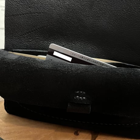 kudu革長財布　Long Wallet (black/suede/kudu)Lot#294