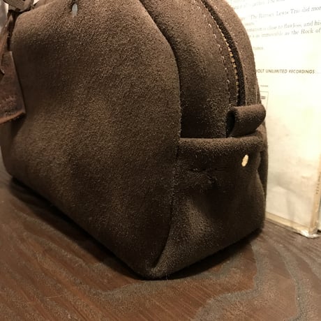 Handbag 303. (bitter chocolate/suede/kudu)Lot#146