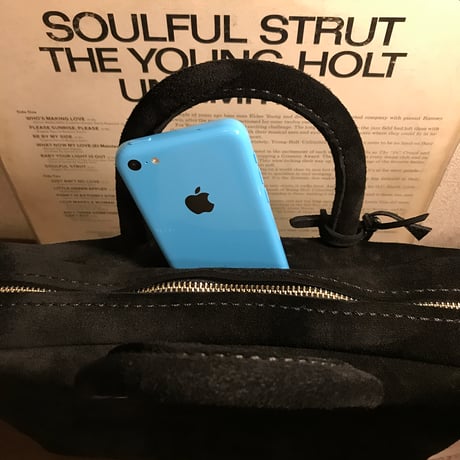 Handbag Square／2Wayバッグ　ショルダーバッグ黒　スエードバッグ　Lot#162
