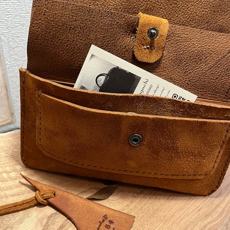 kudu革長財布　Long Wallet (autumn spice/suede/kudu)Lot#284