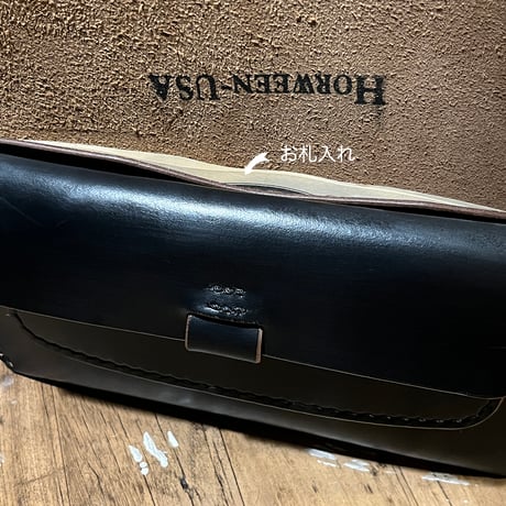 クロムエクセル長財布 Horweenスタンプ付き！(Chromexcel/black/Horween)Lot#319