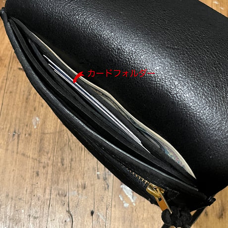 kudu革長財布 Long Wallet (black/suede/kudu)Lot#375