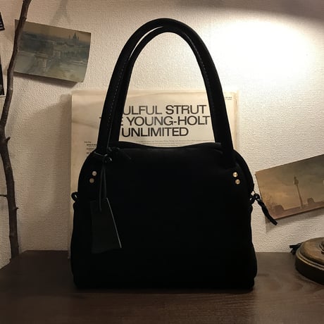 Shoulderbag 303. (Black/suede/kudu)Lot#138 サイトウ様オーダー出品