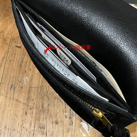 kudu革長財布 Long Wallet (black/suede/kudu)Lot#375