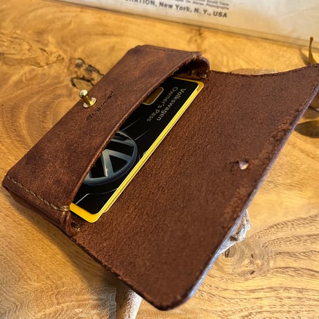手作りだからこのフォルム♪ 一点限り リップケース 名刺入れ Business card case(tabacco/pueblo)Lot#--- 03