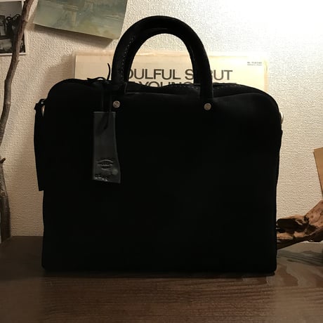Handbag Square／2Wayバッグ　ショルダーバッグ黒　スエードバッグ　Lot#162