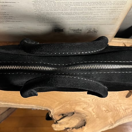 高級スエードkudu革 秋冬バッグ黒 スエードレザーバッグ Handbag Square／2Wayバッグ kudu革ビジネスバッグ kudu革スエードバッグ Lot#267