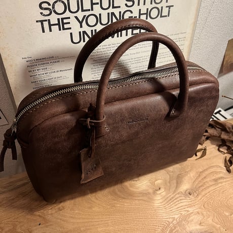 本革ハンドバッグ　プエブロレザーバッグ　Handbag(Castano/Pueblo)Lot#250