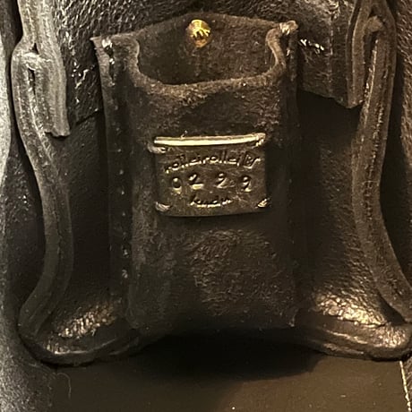 間口が広いバッグ 秋冬バッグ スエード黒 kudu革 Handbag or Shoulderbag 2Way (black/kudu) Lot#299
