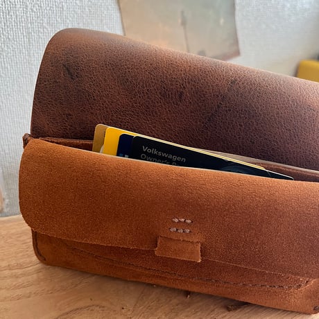 kudu革長財布　Long Wallet (autumn spice/suede/kudu)Lot#318/Lot#352set