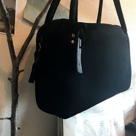 Shoulderbag (Black/suede/kudu)Lot#139 アベ様オーダー出品