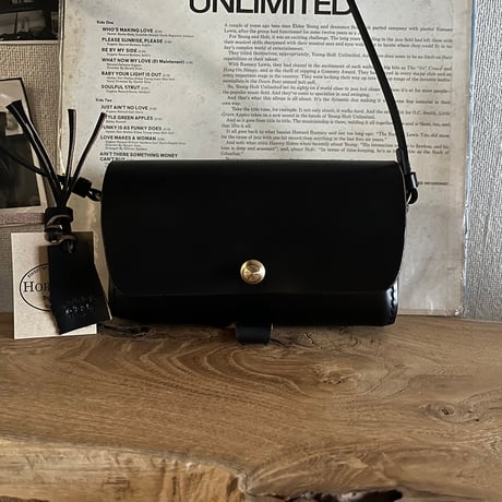 クロムエクセルレザー クラッチショルダーバッグ Clutch Shoulderbag(Black/Chromexcel)Lot#325
