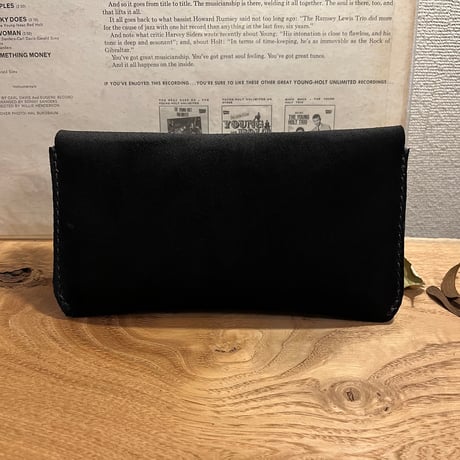 kudu革長財布　Long Wallet (black/suede/kudu)Lot#266